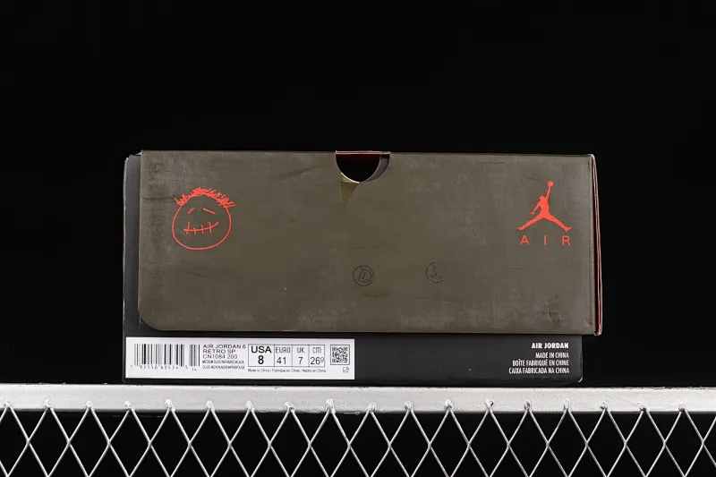 All Categories Air Jordan Jordan Series Basketball Shoes Air Jordan 6 Travis Scott x Air Jordan 6 AJ6 TS Joint Pocket Army Green Basketball Shoes CN1084-200